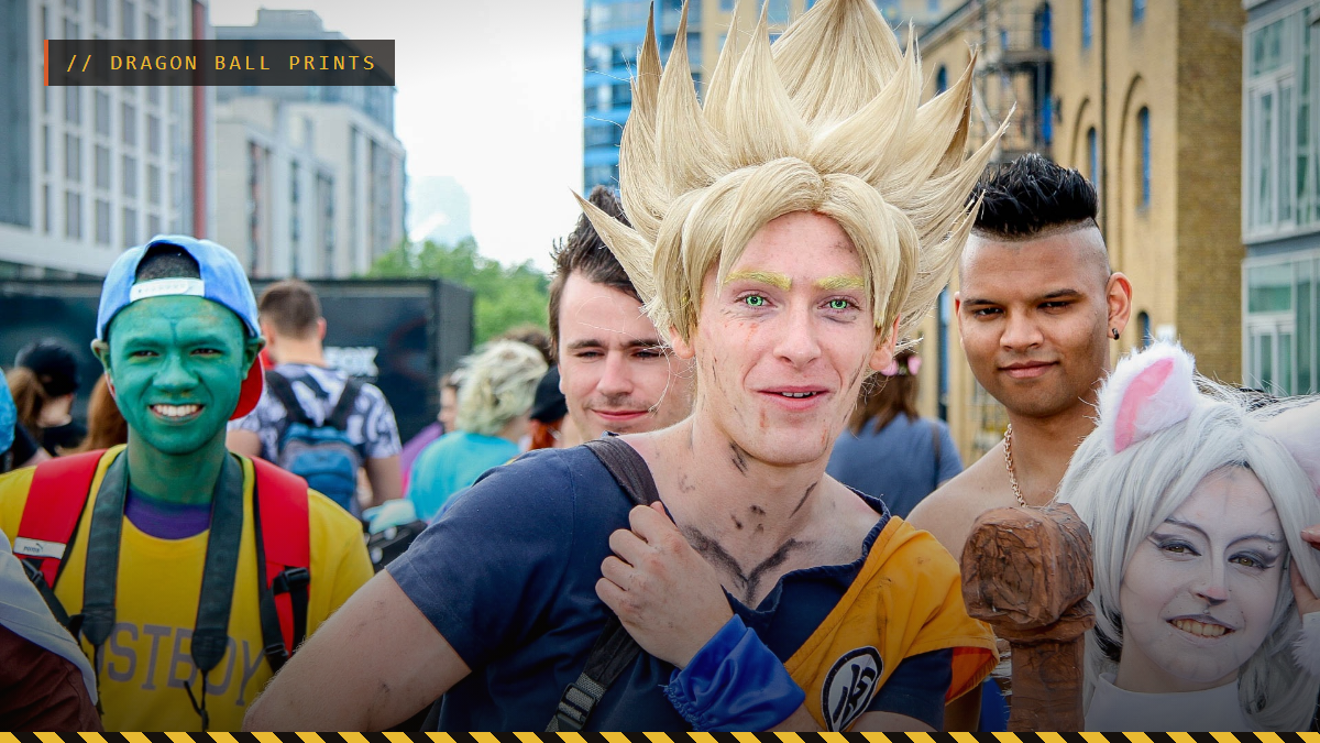 A cosplayer dressed as Super Saiyan Goku at MCM Comic Con 2016, photographed by Altan Dilan