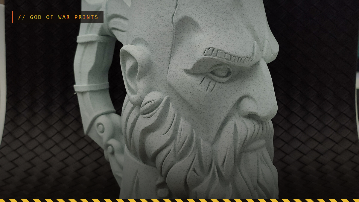 A 3D printed Kratos head can holder, by RUMcajz