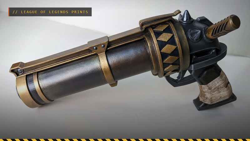 A 3D printed and painted Jinx Zapper from Arcane, by Photoroamer