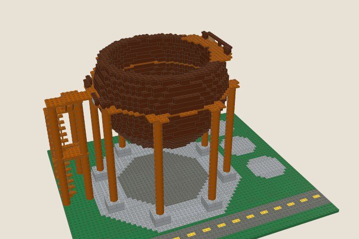 The model at the end of bag 6, Ramp and upper walkway