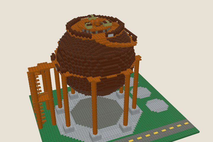 The model at the end of bag 8, Top deck