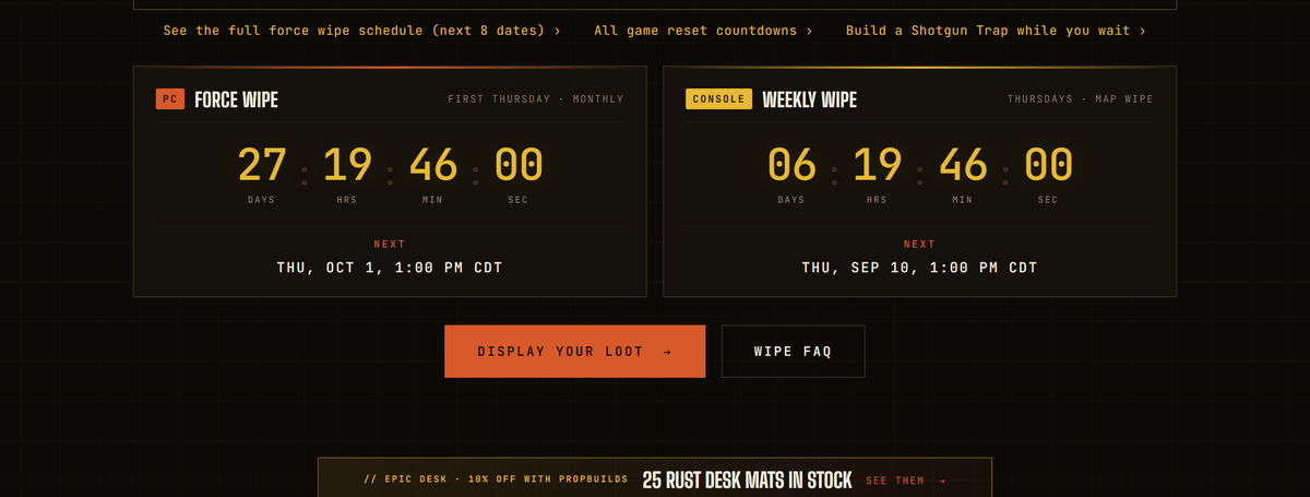 Rust Breach and Clear Update: Every Change in the September 2026 Force Wipe - PropBuilds