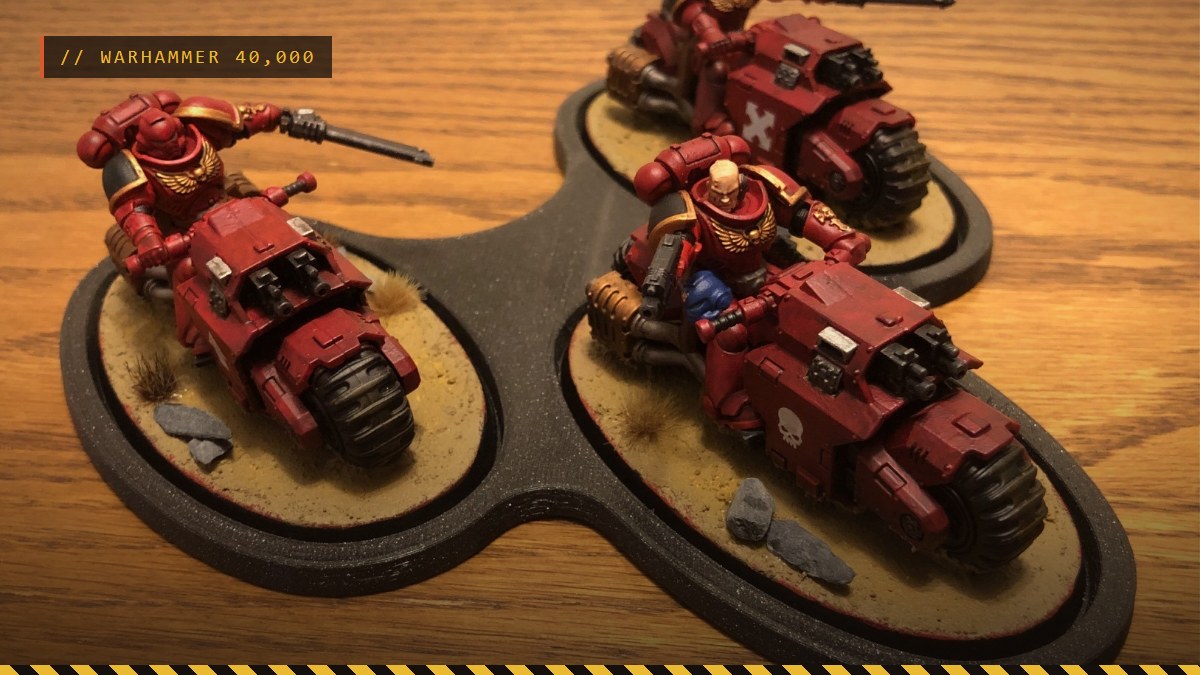 Squad Base - 90mm Oval - Warhammer, photo by Tim