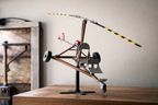 Rust minicopter DIY build kit displayed on stand as decorative model